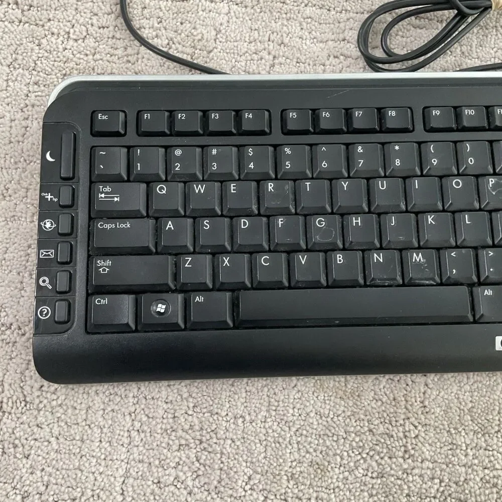 HP 5189 Multimedia Wired Keyboard with purple jack p/n 5188-6077 S/n BE91101069